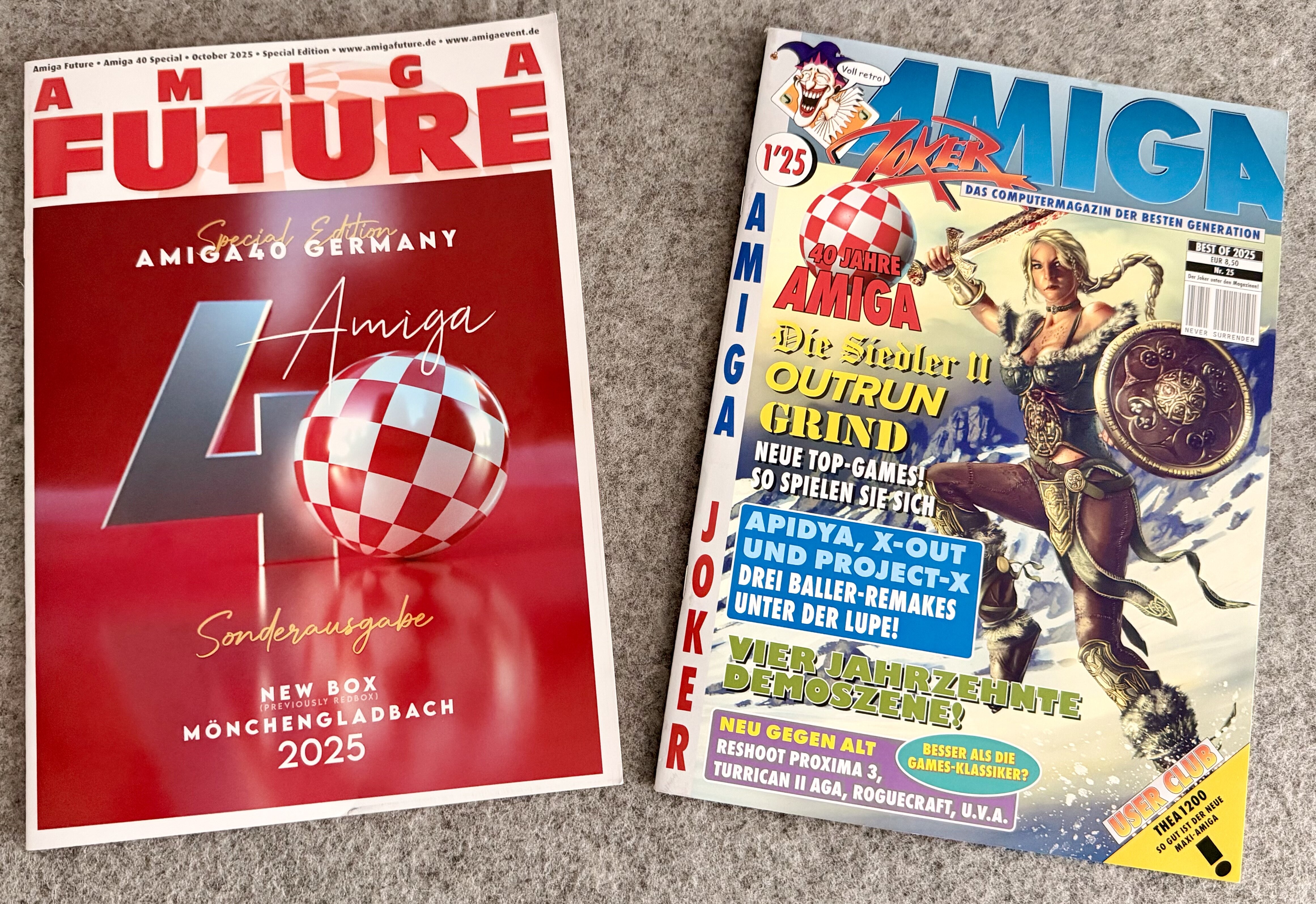 Special editions of magazines "Amiga Future" and "Amiga Joker" for the Amiga 40 event