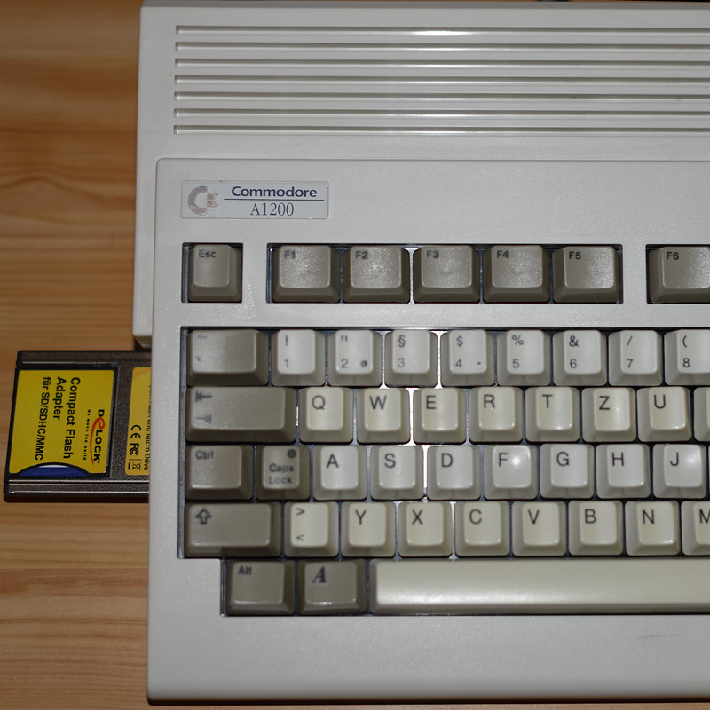 Amiga 1200 with PCMCIA CompactFlash Adapter